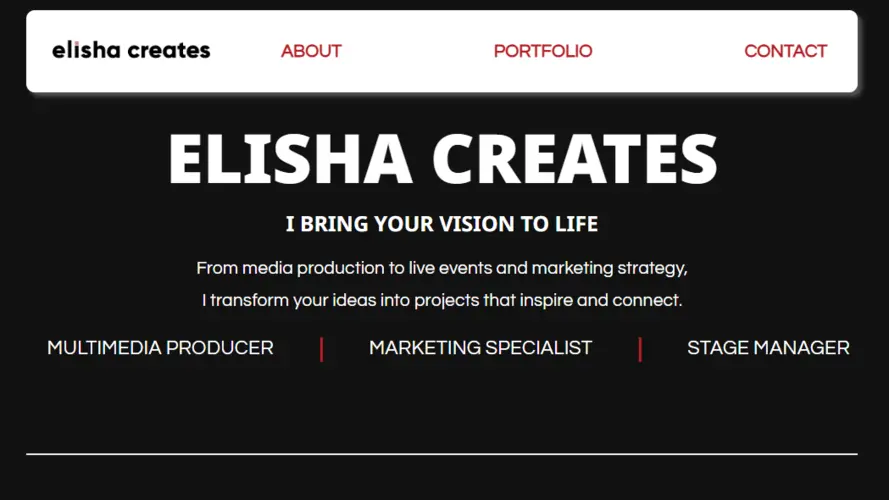 Screenshot of Project 1